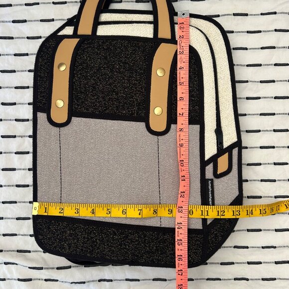 Jump From Paper Woolen Backpack Grey Gray Bag Women Black Casual Novelty Cartoon